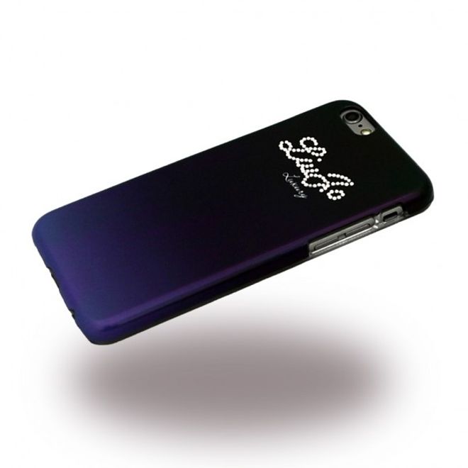 iPhone 6 Plus/6S Plus Liu Jo Hart Plastik Case Hülle mit Kristall Logo - blau