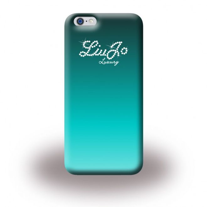 iPhone 6 Plus/6S Plus Liu Jo Hart Plastik Case Hülle mit Kristall Logo - grün