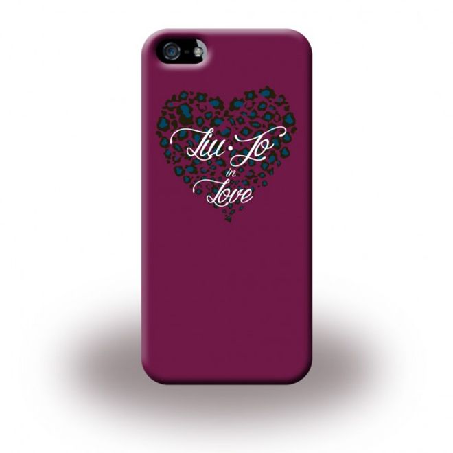 iPhone SE/5S/5 Liu Jo Hart Plastik Cover Hülle mit grossem Herz - pink