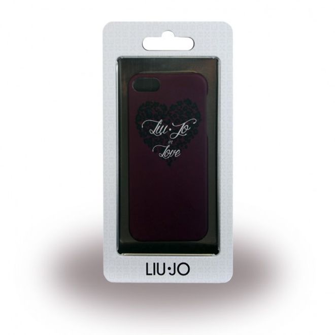 iPhone SE/5S/5 Liu Jo Hart Plastik Cover Hülle mit grossem Herz - pink