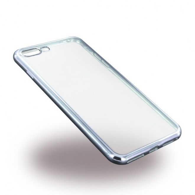UreParts - iPhone 8 Plus / 7 Plus Handy Hülle - TPU Soft Case - mit Galvanik Look - schwarz