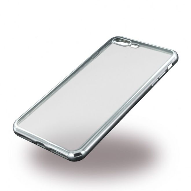 UreParts - iPhone 8 Plus / 7 Plus Handy Hülle - TPU Soft Case - mit Galvanik Look - silber