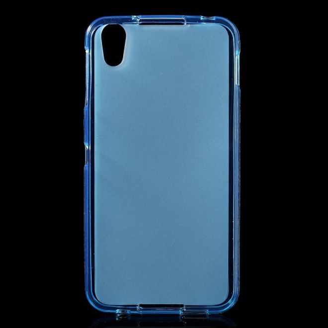 Alcatel OneTouch Idol 4 Elastische, matte Plastik Cover Hülle - blau