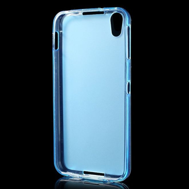 Alcatel OneTouch Idol 4 Elastische, matte Plastik Cover Hülle - blau