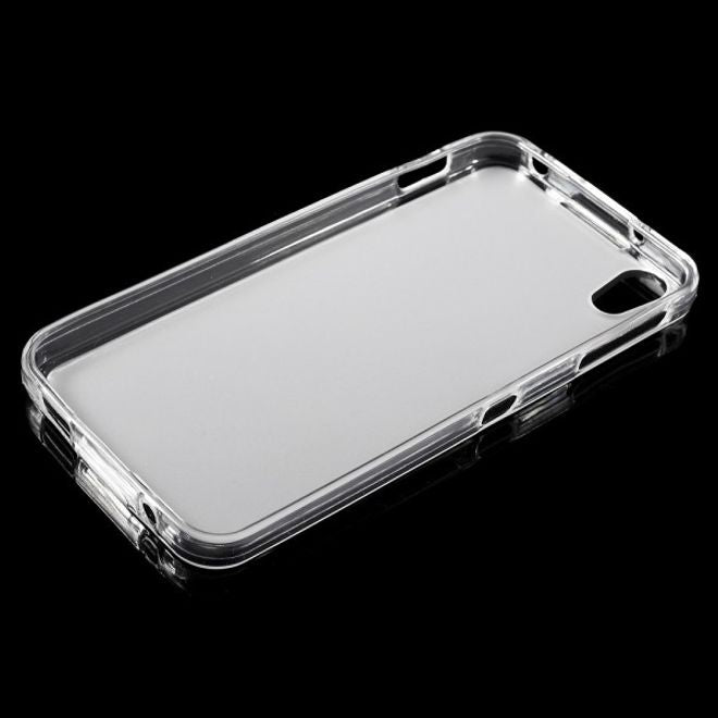 Alcatel OneTouch Idol 4 Elastische, matte Plastik Cover Hülle - transparent