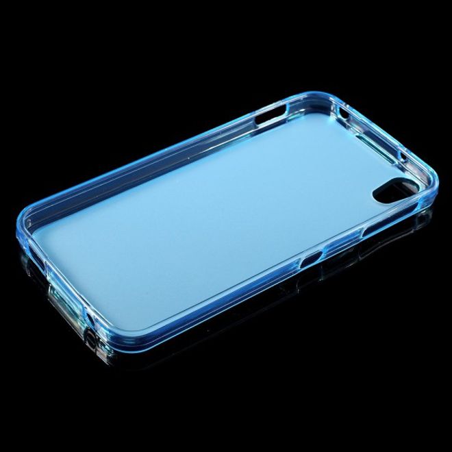 Alcatel OneTouch Idol 4 Elastische, matte Plastik Cover Hülle - blau