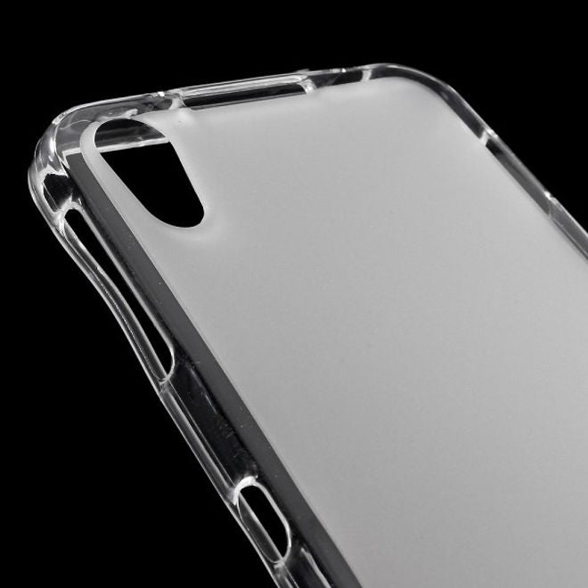 Alcatel OneTouch Idol 4 Elastische, matte Plastik Cover Hülle - transparent