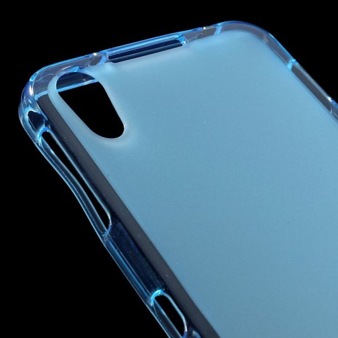 Alcatel OneTouch Idol 4 Elastische, matte Plastik Cover Hülle - blau