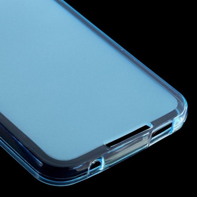 Alcatel OneTouch Idol 4 Elastische, matte Plastik Cover Hülle - blau