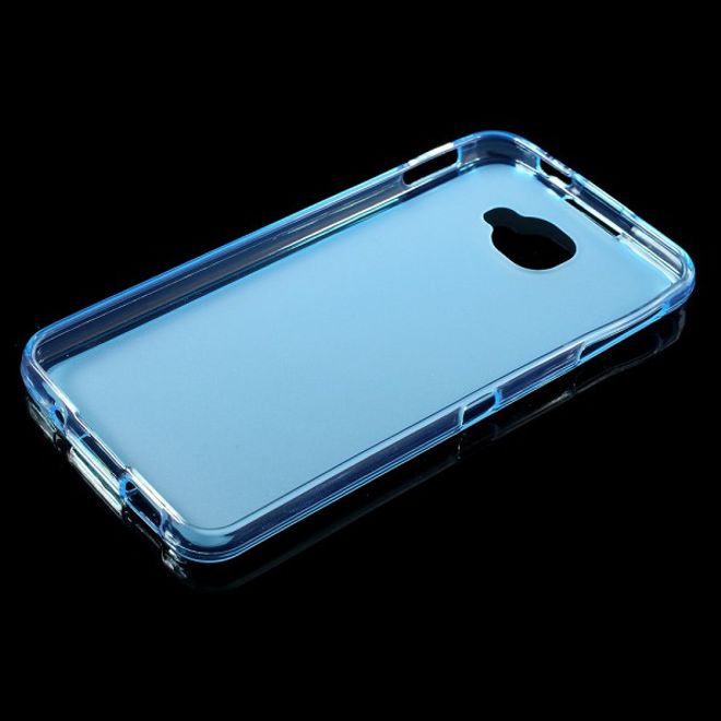 Alcatel OneTouch Idol 4S Elastische, matte Plastik Cover Hülle - blau