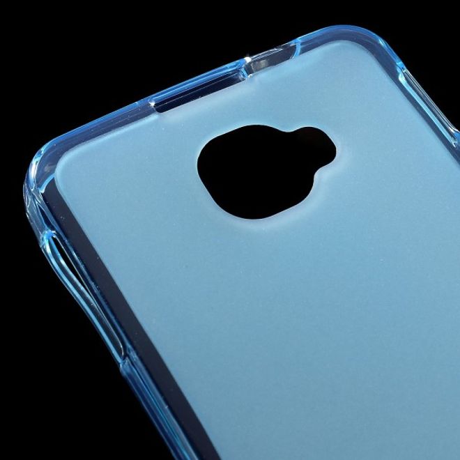 Alcatel OneTouch Idol 4S Elastische, matte Plastik Cover Hülle - blau