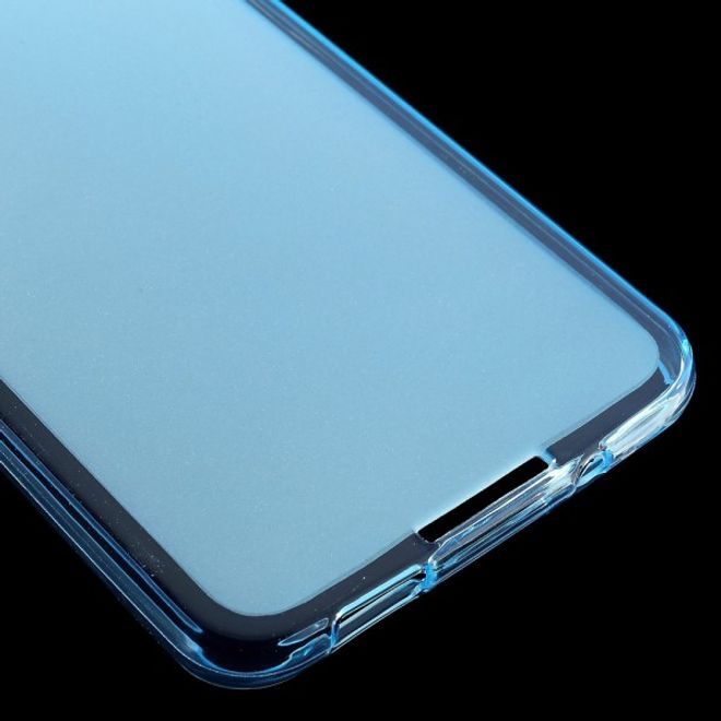 Alcatel OneTouch Idol 4S Elastische, matte Plastik Cover Hülle - blau