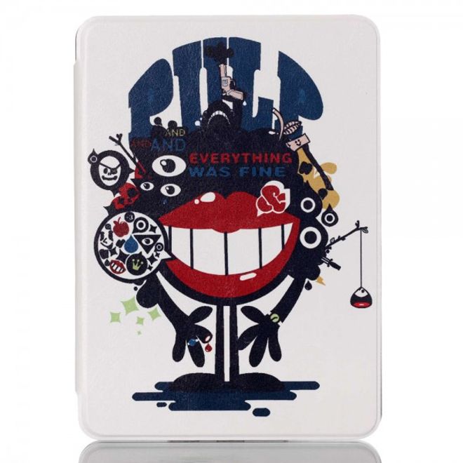 Amazon All-New Kindle Leder Smart Flip Case Hülle mit Monster und grossem Mund
