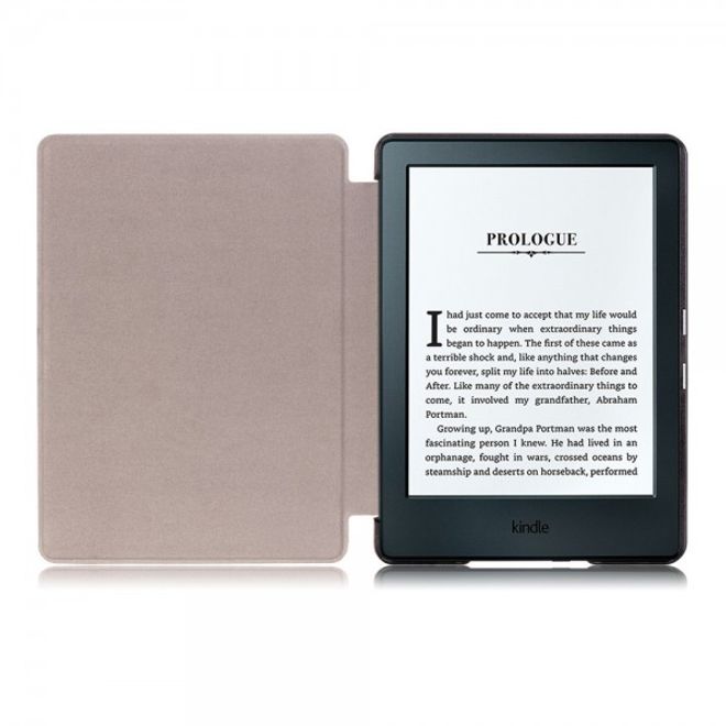 Amazon All-New Kindle Leder Smart Flip Case Hülle mit Monster und grossem Mund