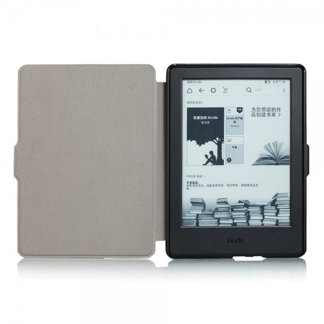 Amazon All-New Kindle Schicke Leder Smart Case Hülle mit Kreuzmuster - braun