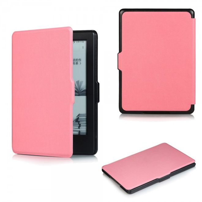 Amazon All-New Kindle Schicke Leder Smart Case Hülle mit Kreuzmuster - pink