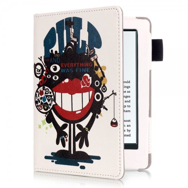 Amazon All-New Kindle Stabile Leder Smart Case Hülle mit Monster und grossem Mund