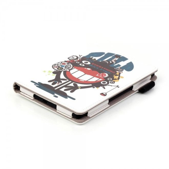Amazon All-New Kindle Stabile Leder Smart Case Hülle mit Monster und grossem Mund