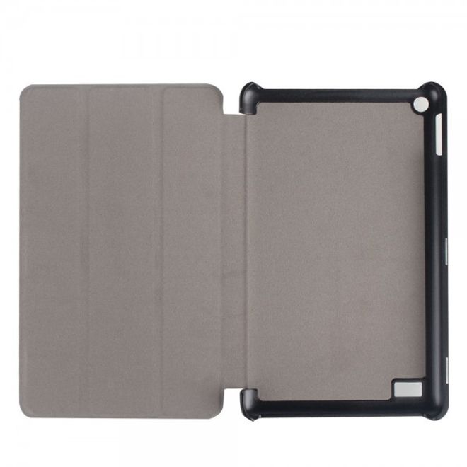 Amazon Fire 7 Dreifach faltbare Leder Case Hülle mit Standfunktion - braun