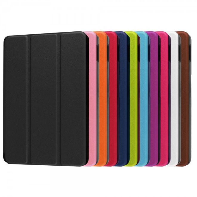 Amazon Fire 7 Dreifach faltbare Leder Case Hülle mit Standfunktion - braun