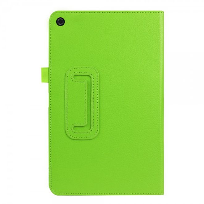 Amazon Fire HD 10 Leder Case Hülle mit Litchitextur und Standfunktion - grün