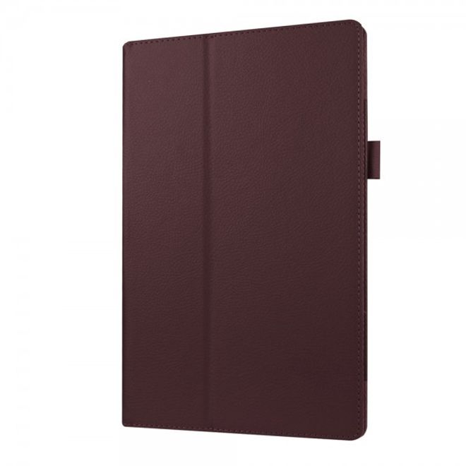 Amazon Fire HD 10 Leder Case Hülle mit Litchitextur und Standfunktion - braun