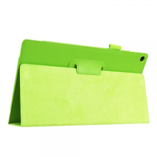 Amazon Fire HD 10 Leder Case Hülle mit Litchitextur und Standfunktion - grün