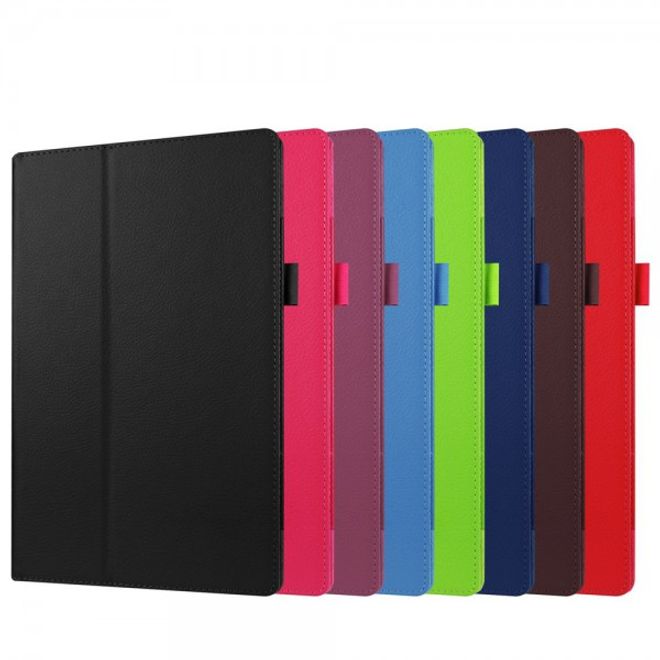 Amazon Fire HD 10 Leder Case Hülle mit Litchitextur und Standfunktion - rot