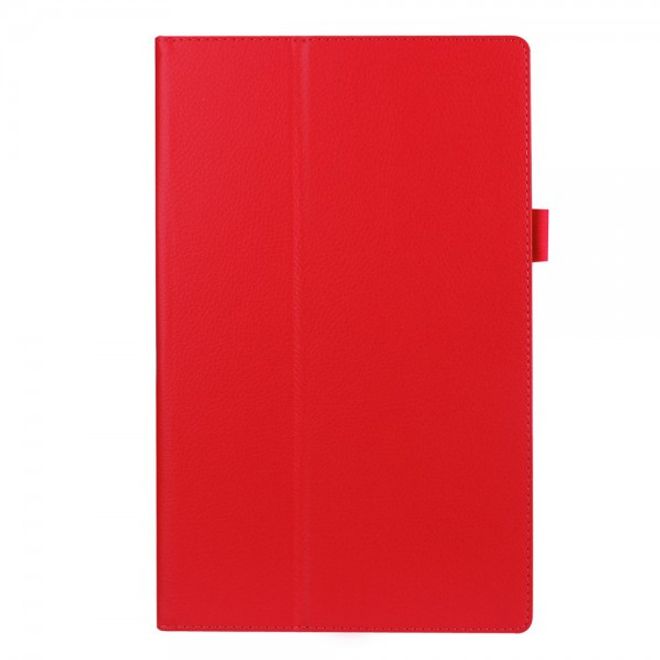 Amazon Fire HD 10 Leder Case Hülle mit Litchitextur und Standfunktion - rot