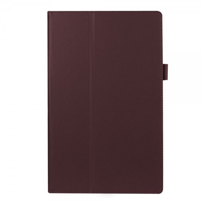 Amazon Fire HD 10 Leder Case Hülle mit Litchitextur und Standfunktion - braun