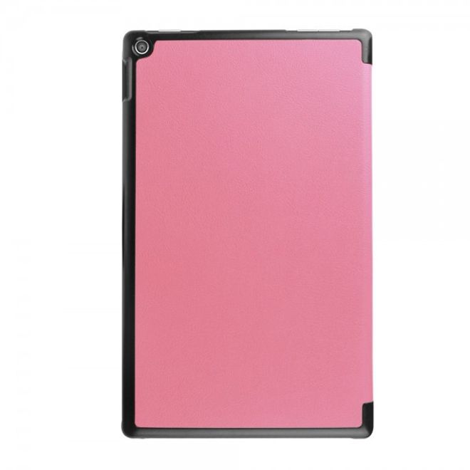 Amazon Fire HD 10 Texturierte, dreifach faltbare Leder Case Hülle mit Standfunktion - pink