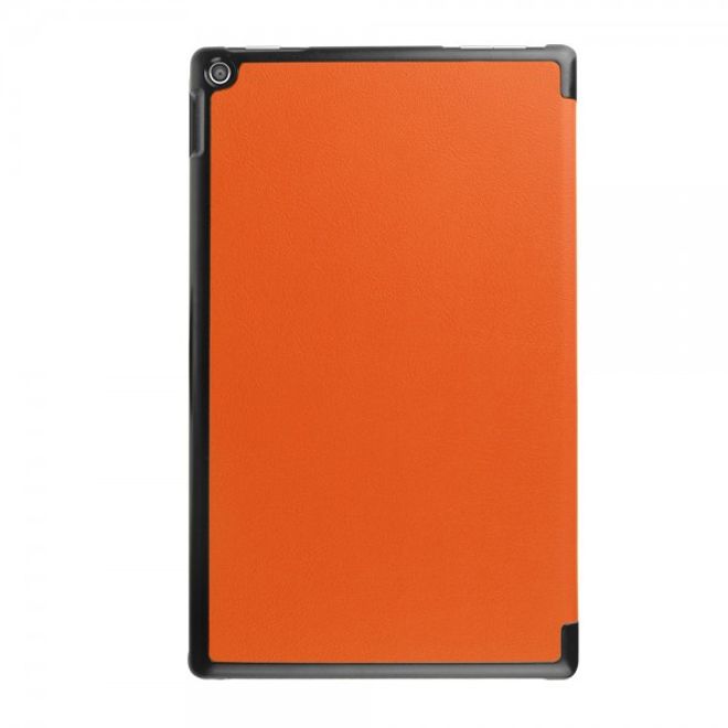 Amazon Fire HD 10 Texturierte, dreifach faltbare Leder Case Hülle mit Standfunktion - orange