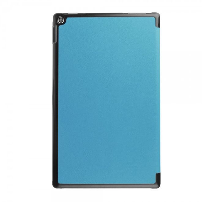 Amazon Fire HD 10 Texturierte, dreifach faltbare Leder Case Hülle mit Standfunktion - hellblau