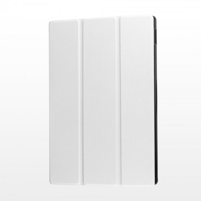 Amazon Fire HD 10 Texturierte, dreifach faltbare Leder Case Hülle mit Standfunktion - weiss