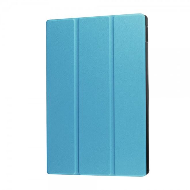 Amazon Fire HD 10 Texturierte, dreifach faltbare Leder Case Hülle mit Standfunktion - hellblau