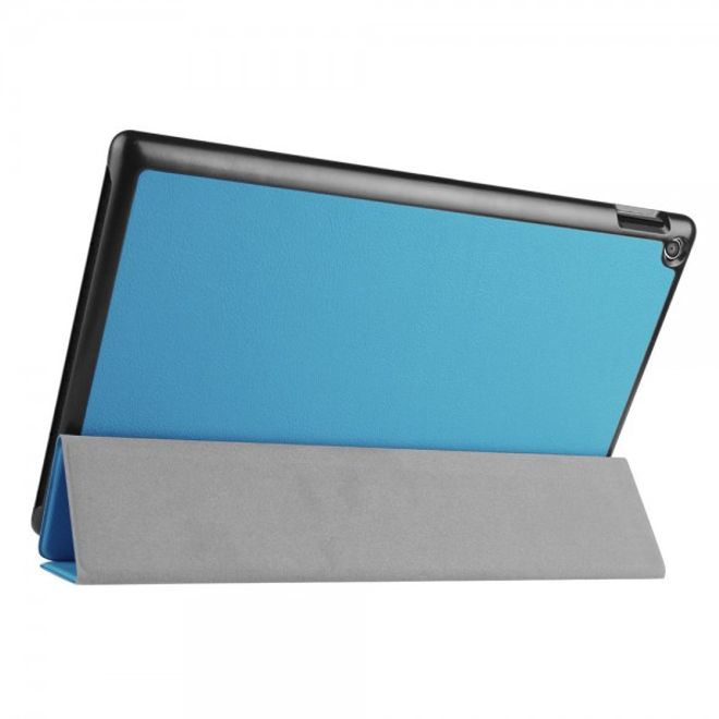 Amazon Fire HD 10 Texturierte, dreifach faltbare Leder Case Hülle mit Standfunktion - hellblau