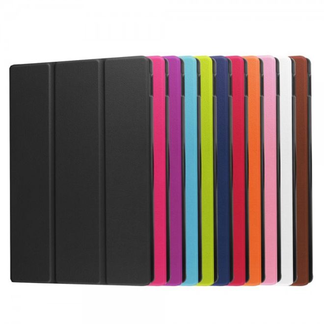 Amazon Fire HD 10 Texturierte, dreifach faltbare Leder Case Hülle mit Standfunktion - pink