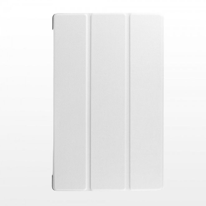 Amazon Fire HD 10 Texturierte, dreifach faltbare Leder Case Hülle mit Standfunktion - weiss
