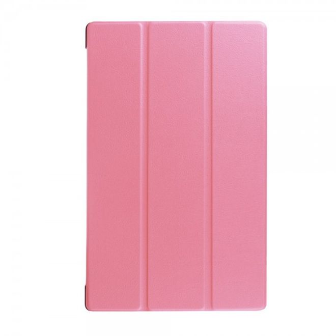 Amazon Fire HD 10 Texturierte, dreifach faltbare Leder Case Hülle mit Standfunktion - pink