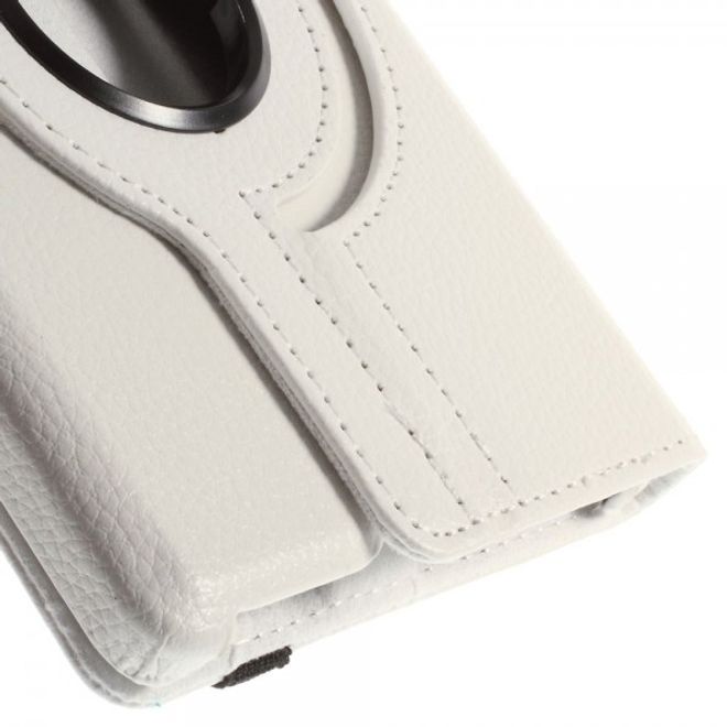 Amazon Fire HD 6 360° rotierbare Leder Cover Hülle mit Litchitextur und Standfunktion - weiss