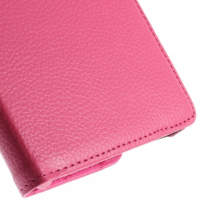 Amazon Fire HD 6 360° rotierbares Leder Cover Hülle mit Litchitextur und Standfunktion - rosa