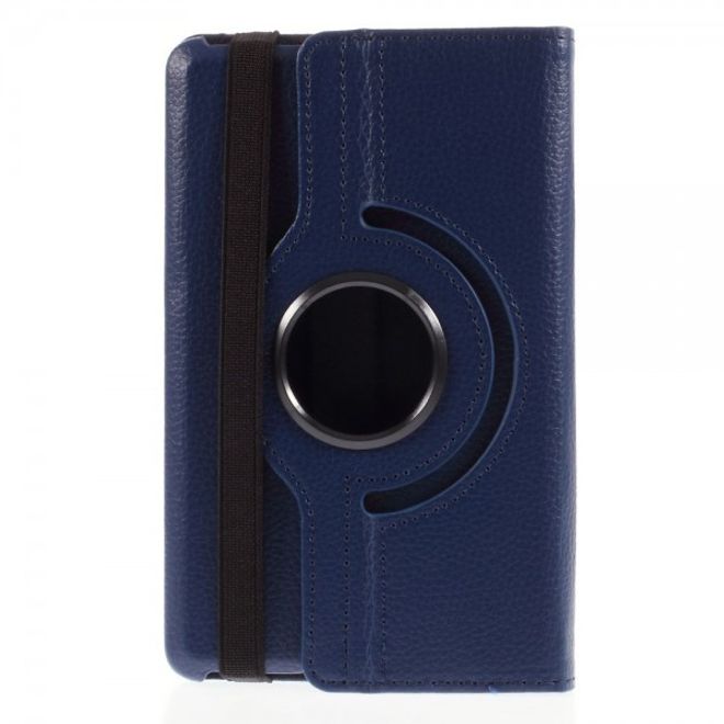 Amazon Fire HD 6 360° rotierbare Leder Cover Hülle mit Litchitextur und Standfunktion - dunkelblau