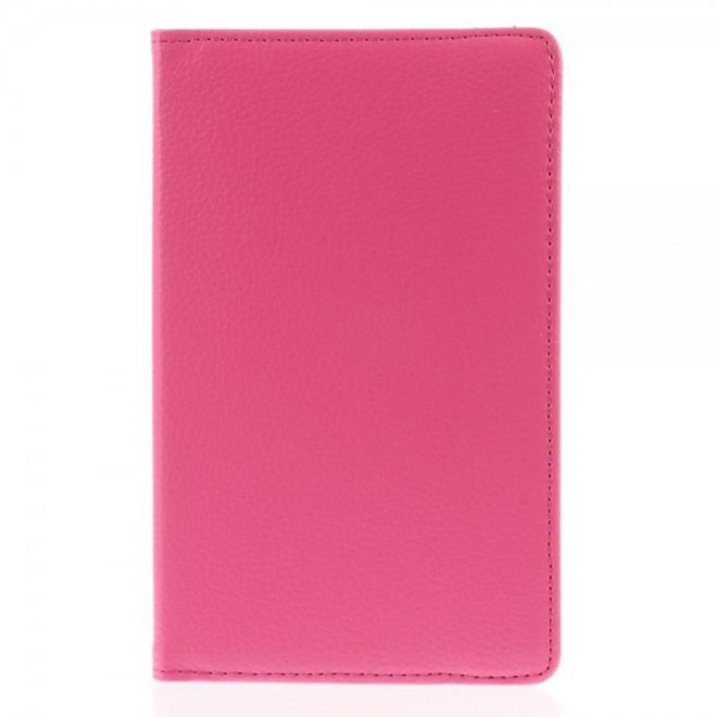 Amazon Fire HD 6 360° rotierbares Leder Cover Hülle mit Litchitextur und Standfunktion - rosa