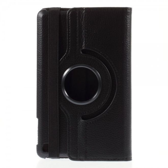 Amazon Fire HD 6 360° rotierbare Leder Cover Hülle mit Litchitextur und Standfunktion - schwarz
