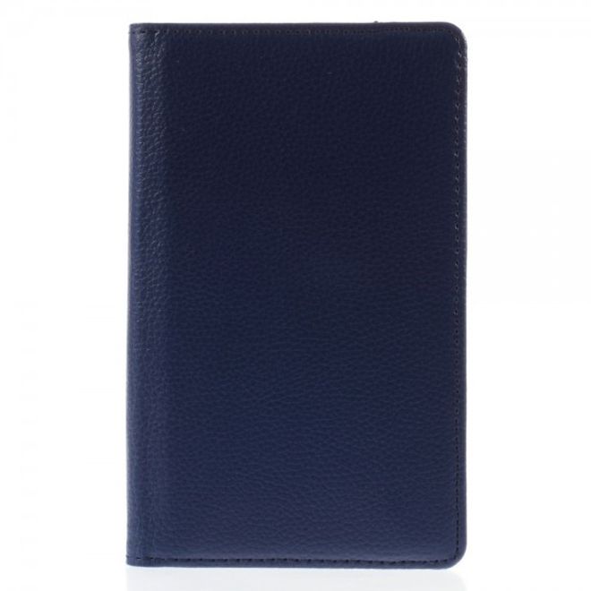Amazon Fire HD 6 360° rotierbare Leder Cover Hülle mit Litchitextur und Standfunktion - dunkelblau
