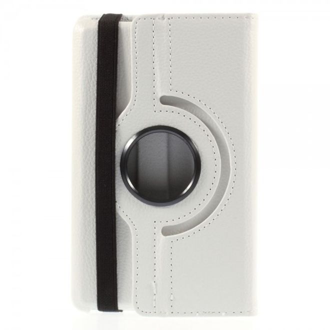 Amazon Fire HD 6 360° rotierbare Leder Cover Hülle mit Litchitextur und Standfunktion - weiss