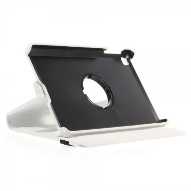 Amazon Fire HD 6 360° rotierbare Leder Cover Hülle mit Litchitextur und Standfunktion - weiss