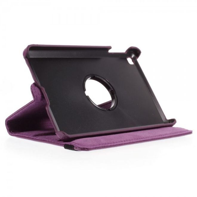 Amazon Fire HD 6 360° rotierbare Leder Cover Hülle mit Litchitextur und Standfunktion - purpur