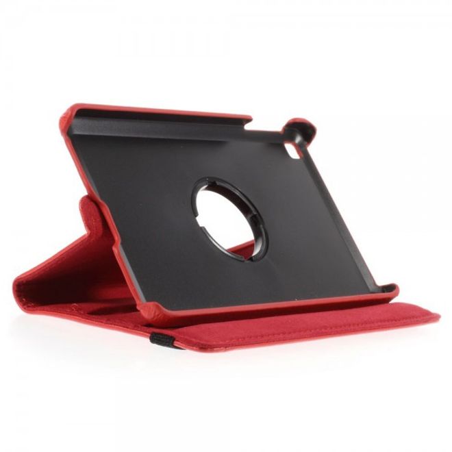 Amazon Fire HD 6 360° rotierbare Leder Cover Hülle mit Litchitextur und Standfunktion - rot