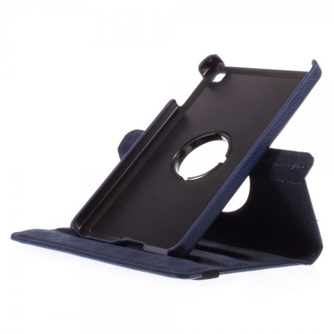 Amazon Fire HD 6 360° rotierbare Leder Cover Hülle mit Litchitextur und Standfunktion - dunkelblau